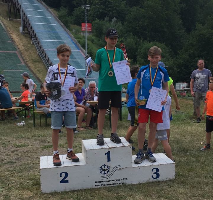 Internationales Skispringen in Bad Freienwalde am 2. Juni 2018